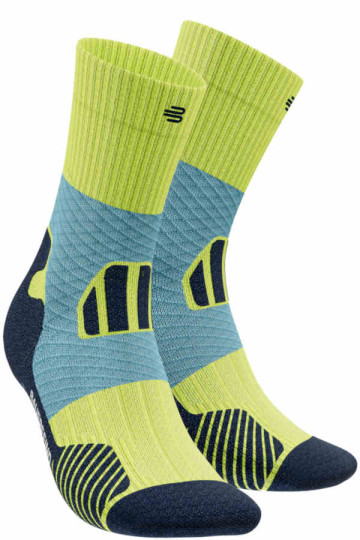 Trail Run Mid Cut Socks Men in Lemon