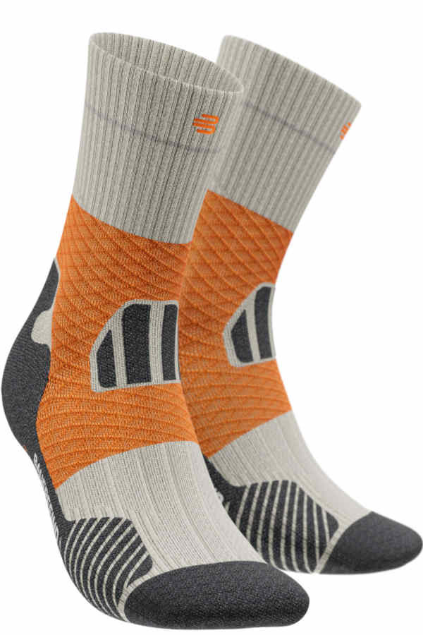 Trail Run Mid Cut Socks Men Gravel