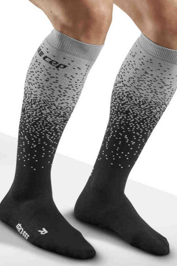Snowfall Compression Socks Skiing in grau