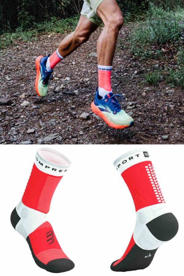 Ultra Trail Socks V2 Compressport Anwendung auf dem Trail
