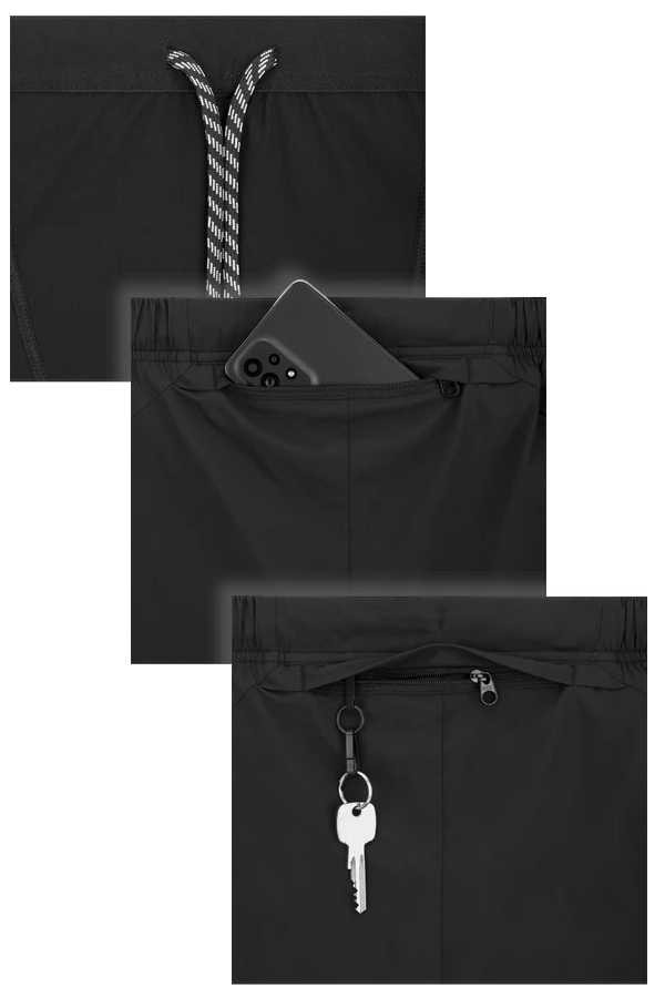 CEP Core Run 2-in-1 Shorts men / women mit Details Bundtasche, Schlüsselfach und Kordel