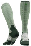 Merino Wandersocken mit gepolsterter Sohle in herbal green