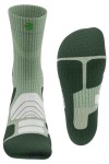 Merino Wandersocken in erdigen Farbtönen, gepolsterte Sohle gegen Blasen und Ristschutz