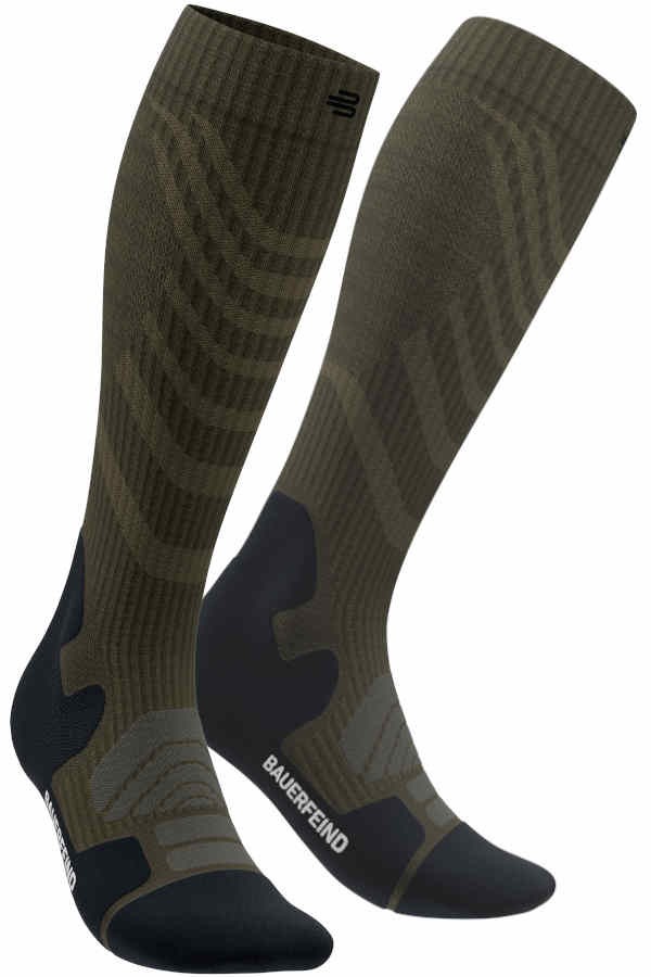 Outdoor Merino Compression Socks Herren Wandersocken in dunklem Grün