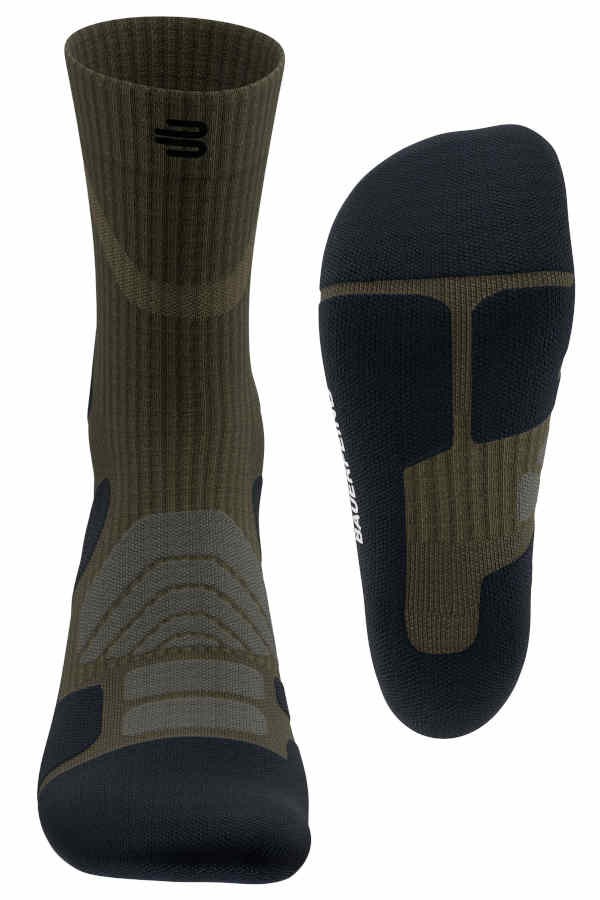 Outdoor Merino Highend Wandersocken für Herren, Sohlen Polsterung