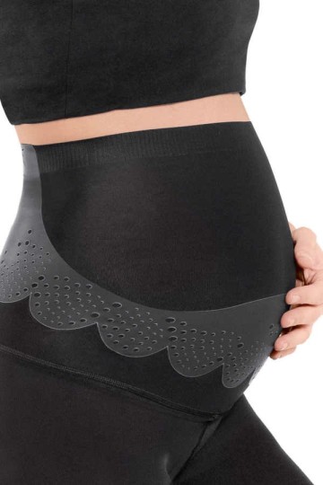 Sigvaris® Style Maternity Support KKL2 Strumpfhose, Detail Bauch mit Unterstützungszone