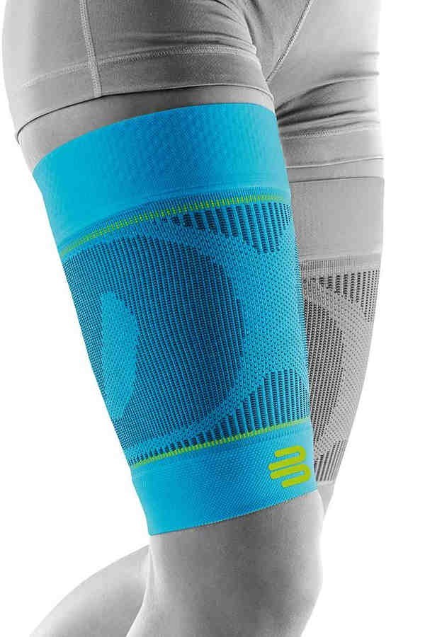 Sports Compression Sleeves Upper Leg in schwarz