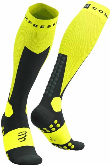 Ski Touring Full Socks in Gelb-Schwarz