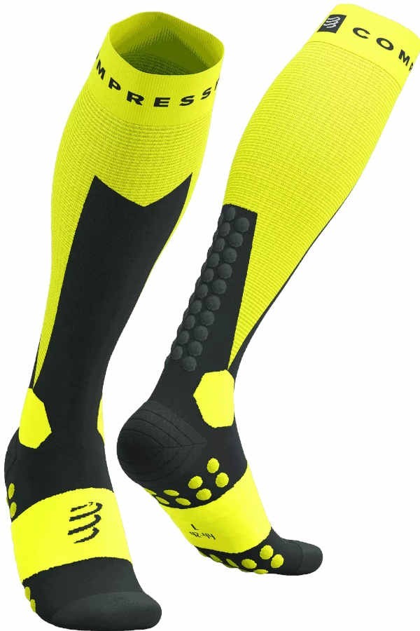 Ski Touring Full Socks in Gelb-Schwarz