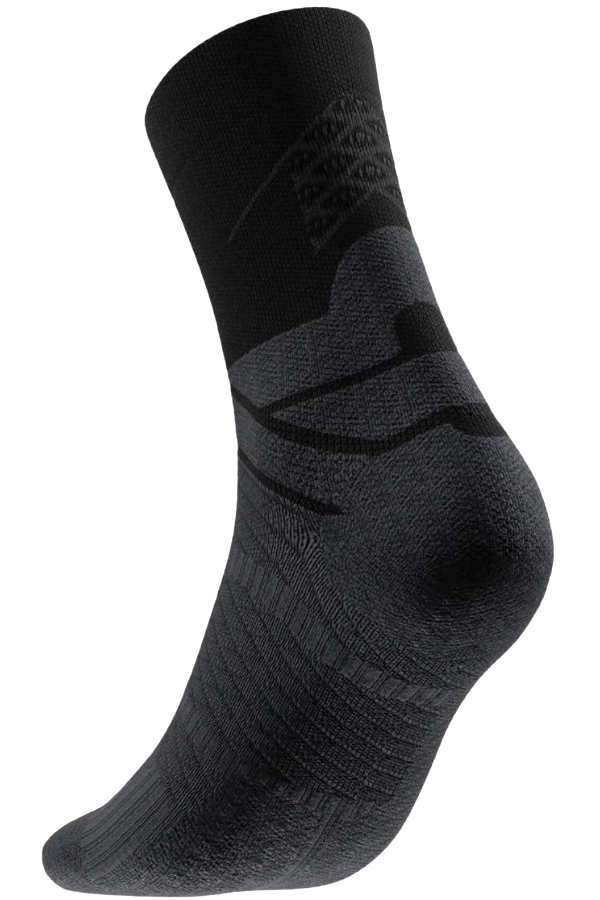 Run Performance Low Cut Socks Men mit Arch-Support und Fersenpolster, schwarz