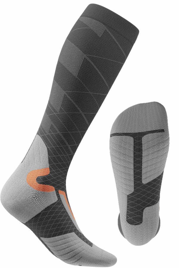 Ski Performance Compression Socks Men, Detail Sohle für perfekten Halt im Skischuh