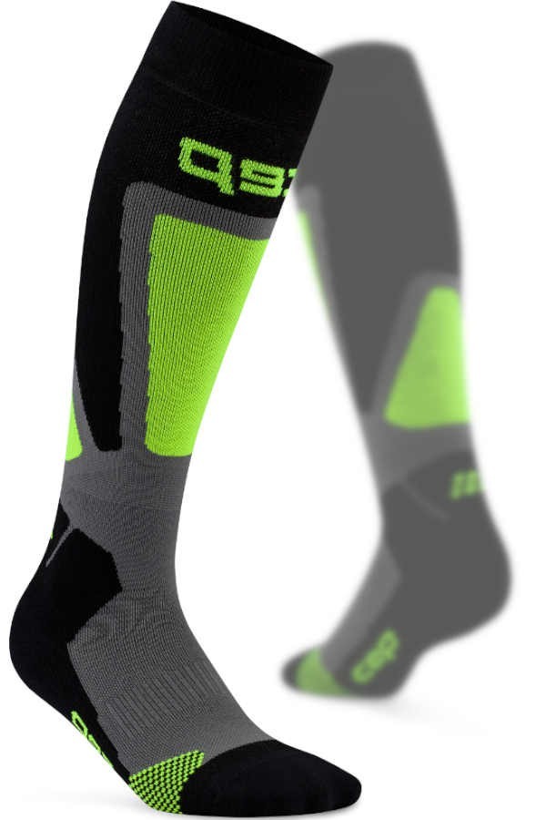 CEP Ski Thermo Compression Socks in coral red