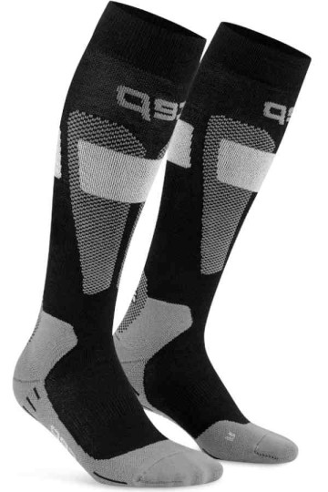 CEP Ski Merino Socks "Redesign" in schlichtem grau-schwarz