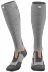 Ski Performance Compression Socks Women, Frontansicht mit Polsterzonen über dem Rist und Schutz der Grosszehenpartie