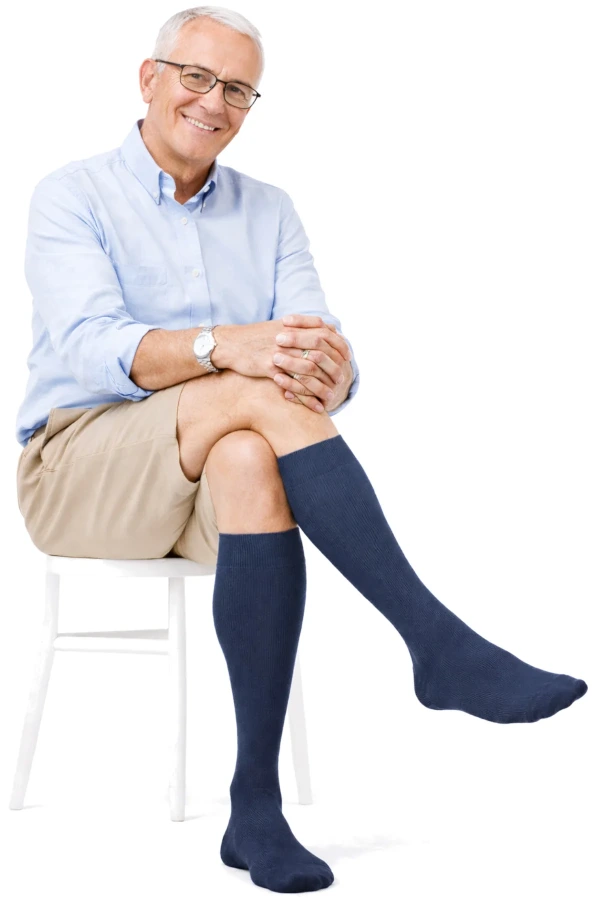 Robuste, wirkungsvolle Samson Stützstrümpfe von Sigvaris, Farbe blau