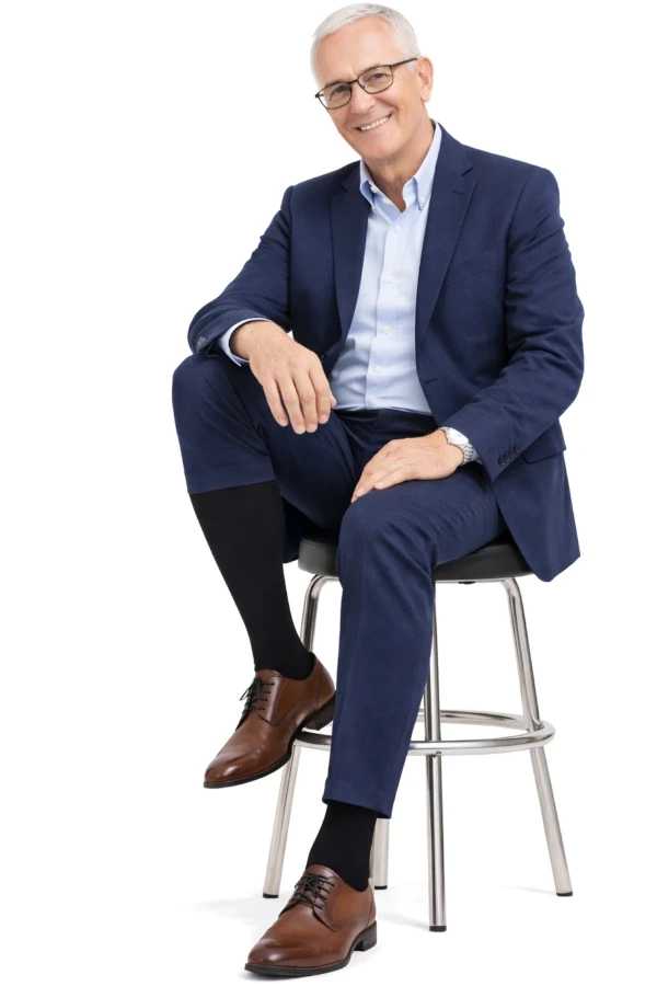 Robuste, wirkungsvolle Samson Stützstrümpfe von Sigvaris, Farbe blau