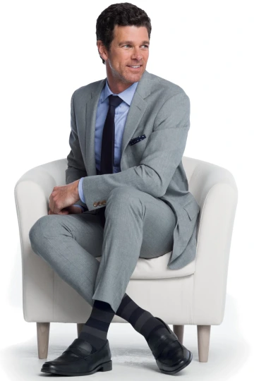 Sigvaris Microfiber Shades Men Stützsocken in onyx stripes