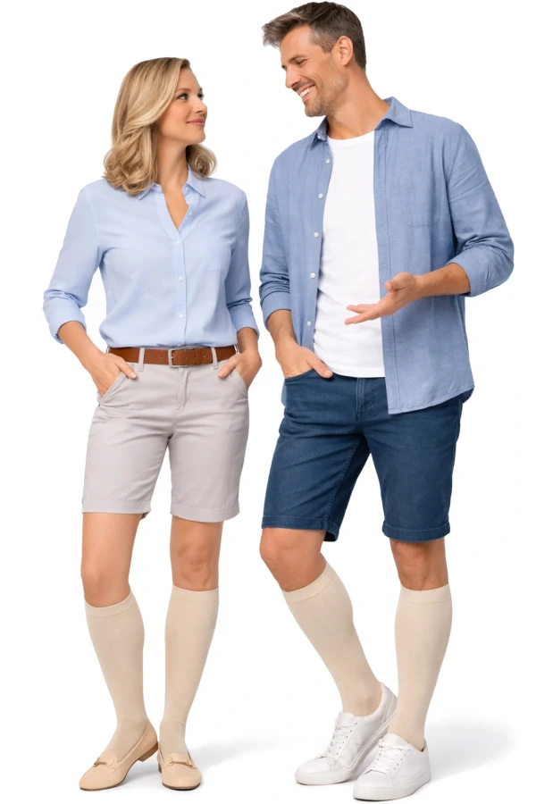 Compressana Twist Stützstrümpfe für Damen und Herren zum Reisen in anthrazit