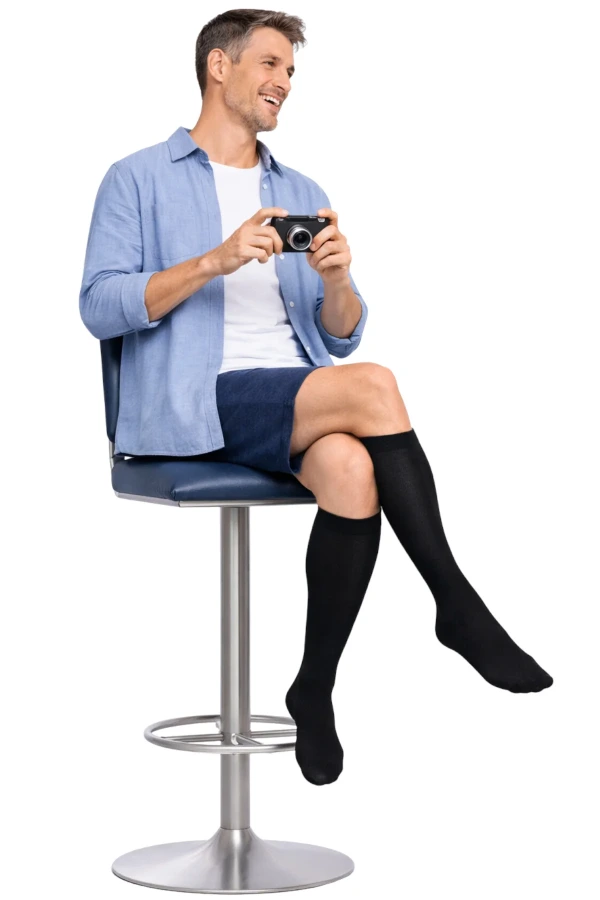 Compressana Twist Stützsocken mit Baumwolle in schwarz, Herren