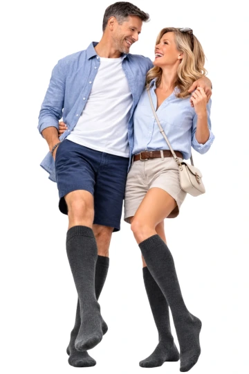 Compressana Twist Stützstrümpfe für Damen und Herren zum Reisen in anthrazit