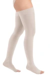 Sigvaris® Style Color AG KKL1 Schenkelstrumpf, Silent Breeze mit offener Fussspitze