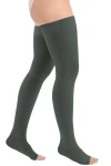 Sigvaris® Style Color AG KKL1 Schenkelstrumpf, Midnight Forest mit offener Zehenspitze