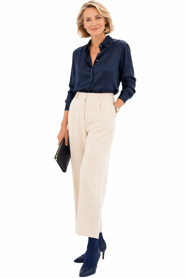 VENOSAN® COTTON SUPPORT Stützstrumpf, klassisches Navy-Blau für Frauen