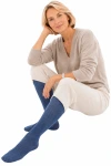 VENOSAN® COTTON SUPPORT Stützstrumpf, sportliches Jeans-Blau für Damen