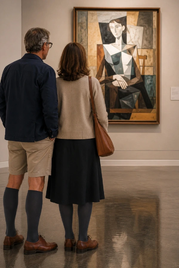 Sigvaris® Traveno Reise-Stützsocken in anthrazit,Picasso Museum