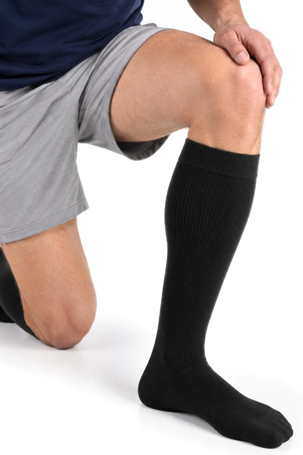 Juzo® Adventure Cotton Men KKL2 mit Baumwolle, schwarz