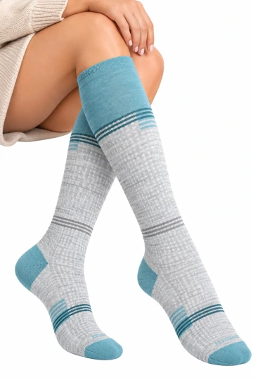 Dash Women Grey-Turquoise by Sockwell