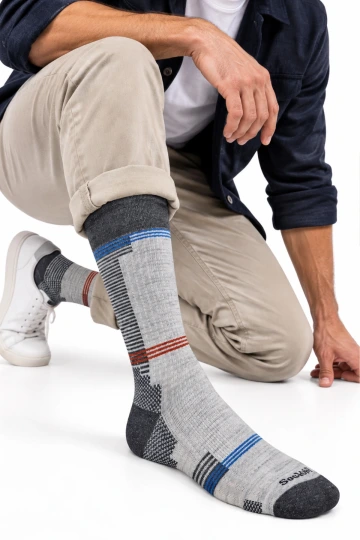 Dash Men Ashgrey by Sockwell - Moderner Merinowocken für Herren