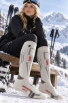 Rohner R-Motion Wintersocken in weiss auf der Skipiste