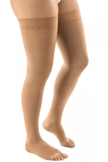 VENOSAN® 5002 AGH Schenkelstrumpf mit Noppenhaftband in sand