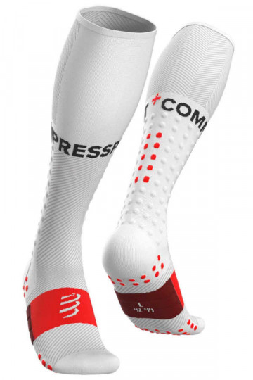 Full Sock Run Compressport in weiss