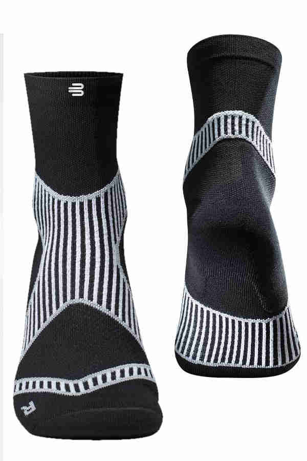 Knöchelhohe Laufsocken von Bauerfeind, mit Kompression, schwarz