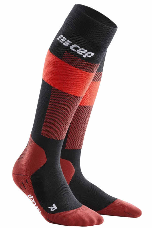 CEP Ski Merino Socks "Redesign" in red
