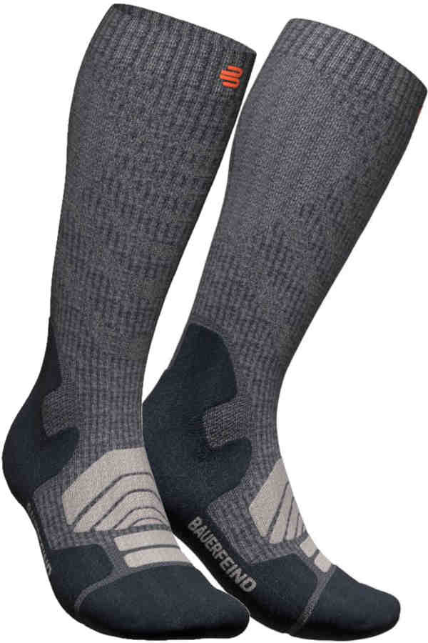 Outdoor Merino Compression Socks Men in Lava grey