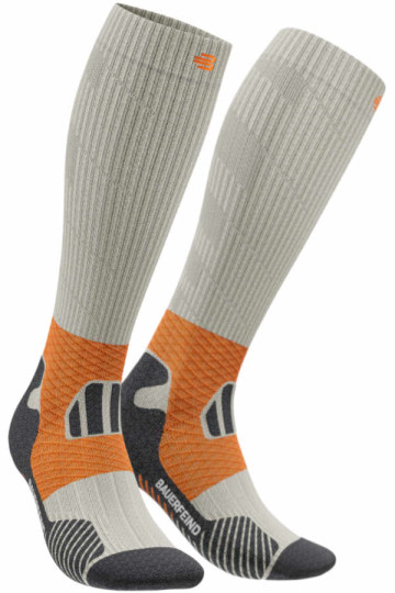 Trail Run Compression Socks Men in Gravel Chalk