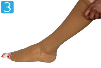 Anlegen und richten Strumpf anlegen und richten