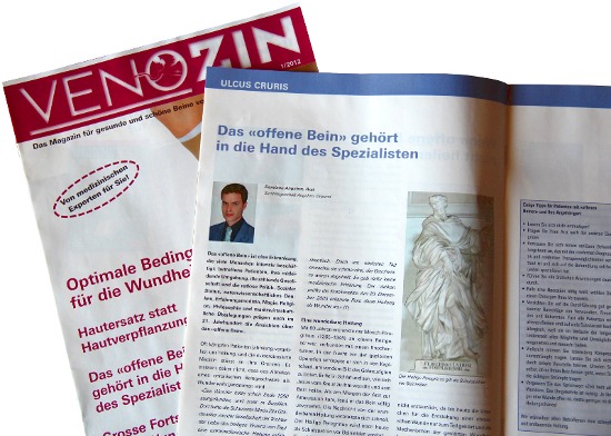 Venozin über das offene Bein