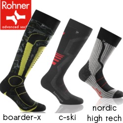 Die Rohner boarder-x, compression ski und nordic high tech