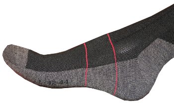 Das Fussteil der Rohner Wandersocken mit Elast-Zone und Air-Channel-System