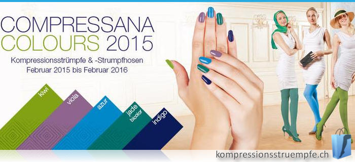 Compressana Trend Colours 2015 für Kompressionsstrümpfe