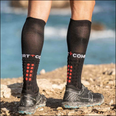 2 Paar elastische Kompressions-Fußmanschetten-Socken für den täglichen Sport tra 