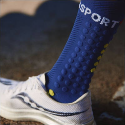 Compressport Full Sock blau mit 3D.Dots