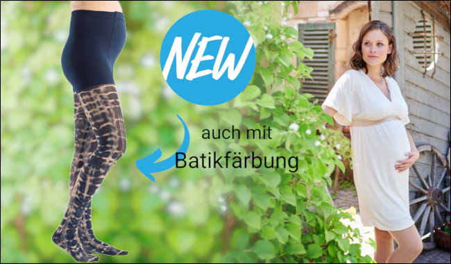 Kompressionsstrümpfe für Schwangere mit Batikfärbung