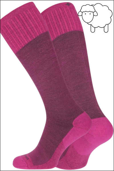 The Basic Merino Stützsocken in lila