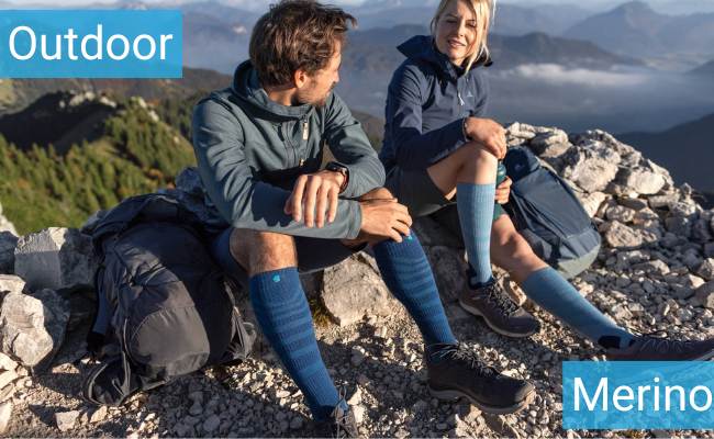 Bauerfeind Outdoor Merino Wandersocken