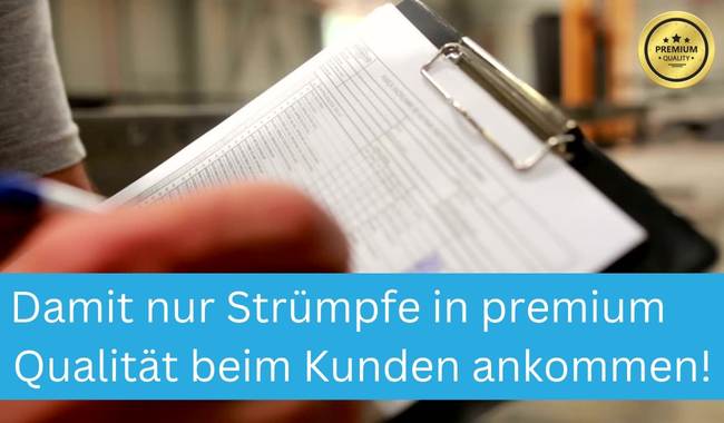 Qualitätskontrolle bei Kompressionsstrümpfen